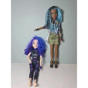 Disney Just Play Descendants 3 Mal & Uma 28" Dolls Lot of 2 Read